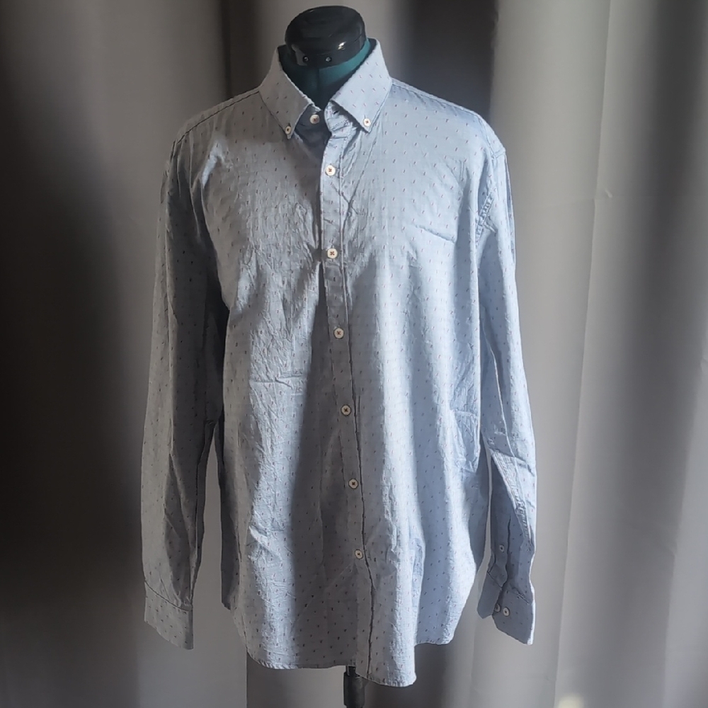 Original Penguin Sky Blue Dotted Shirt